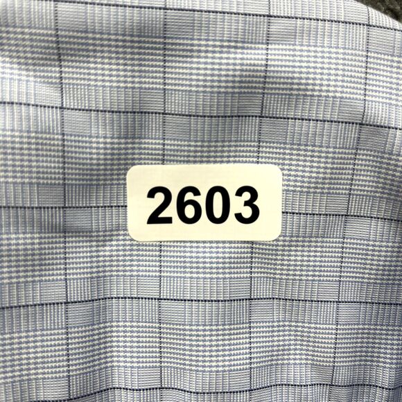 Club Room Shirt Mens Large 16 34 / 35 Blue Plaid Button Down Pocket Easy care - Picture 16 of 16